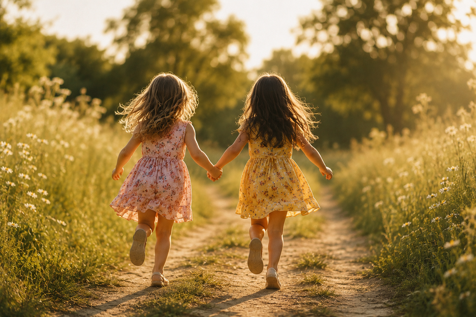Image of two child sisters holding hands for Am I the Problem article
